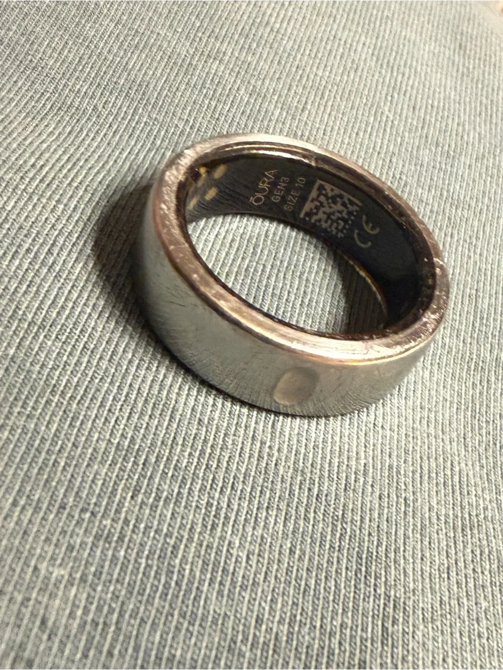 Oura Gen3 Smart Ring in brushed nickel — Size 10